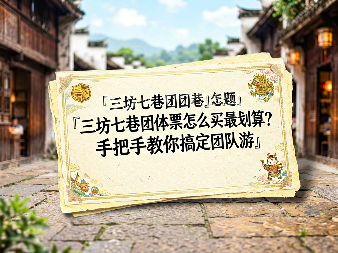 三坊七巷团体票怎么买最划算？手把手教你搞定团队游
