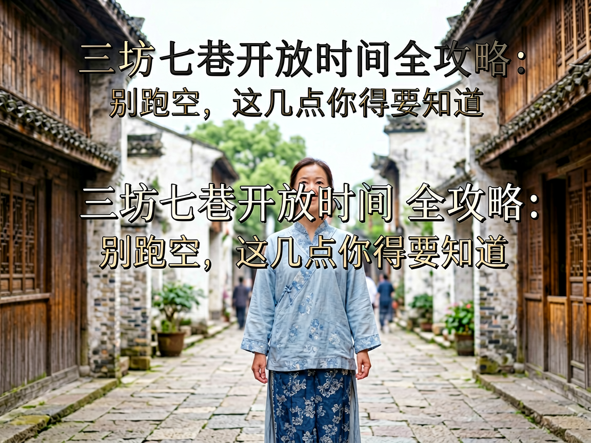 三坊七巷开放时间全攻略：别跑空，这几点你得知道